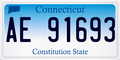 CT license plate AE91693