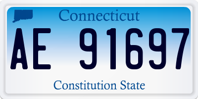 CT license plate AE91697