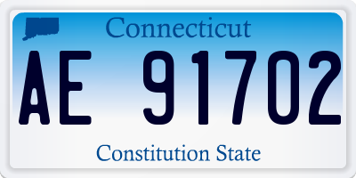 CT license plate AE91702