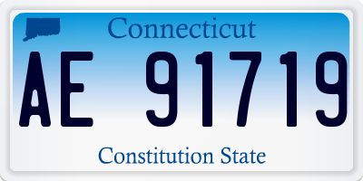 CT license plate AE91719
