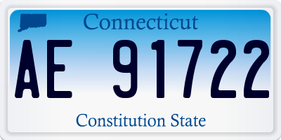 CT license plate AE91722