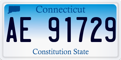 CT license plate AE91729