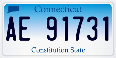 CT license plate AE91731