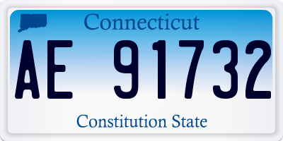 CT license plate AE91732