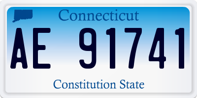 CT license plate AE91741
