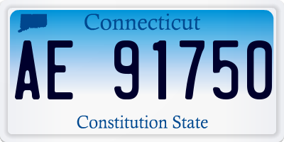 CT license plate AE91750
