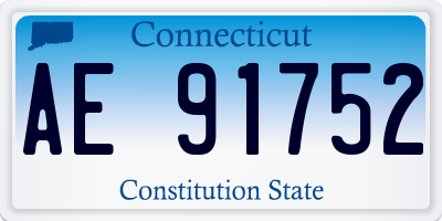 CT license plate AE91752