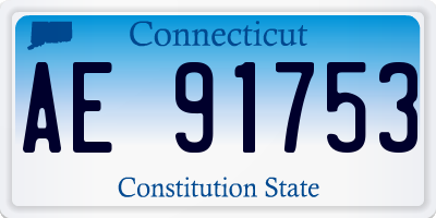 CT license plate AE91753