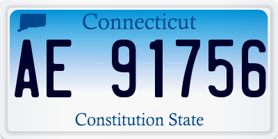 CT license plate AE91756
