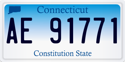 CT license plate AE91771