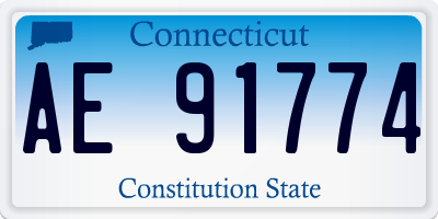 CT license plate AE91774