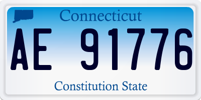 CT license plate AE91776