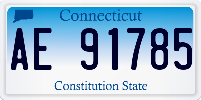 CT license plate AE91785