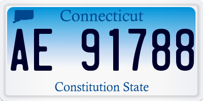 CT license plate AE91788