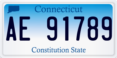 CT license plate AE91789