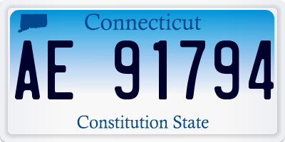 CT license plate AE91794