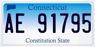 CT license plate AE91795