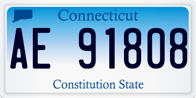 CT license plate AE91808