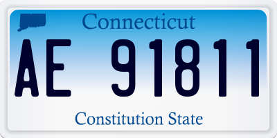 CT license plate AE91811