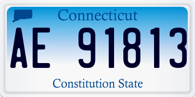 CT license plate AE91813