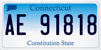 CT license plate AE91818