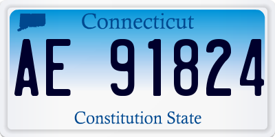 CT license plate AE91824