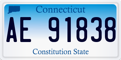 CT license plate AE91838