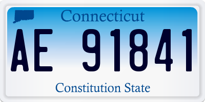 CT license plate AE91841