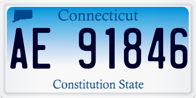 CT license plate AE91846