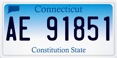 CT license plate AE91851