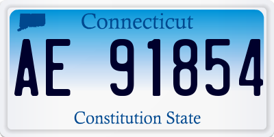 CT license plate AE91854