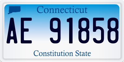 CT license plate AE91858