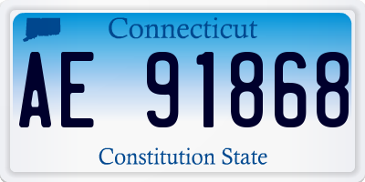 CT license plate AE91868