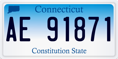 CT license plate AE91871