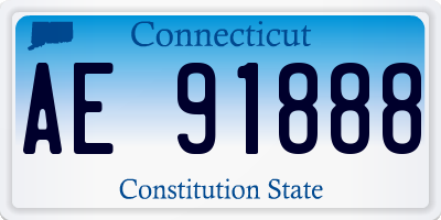 CT license plate AE91888