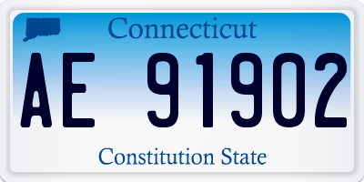 CT license plate AE91902