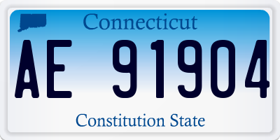 CT license plate AE91904