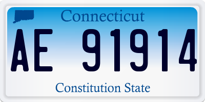 CT license plate AE91914
