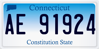 CT license plate AE91924