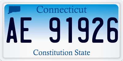 CT license plate AE91926