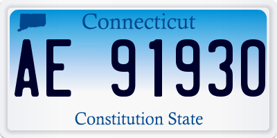 CT license plate AE91930