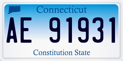 CT license plate AE91931