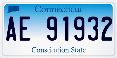 CT license plate AE91932