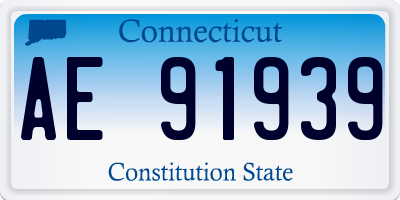 CT license plate AE91939