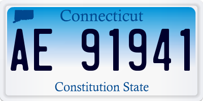CT license plate AE91941