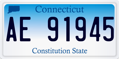 CT license plate AE91945