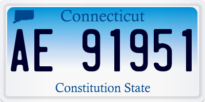 CT license plate AE91951