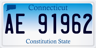 CT license plate AE91962