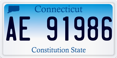 CT license plate AE91986