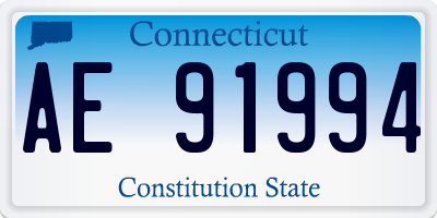 CT license plate AE91994